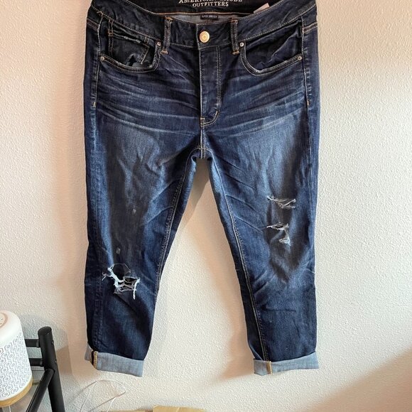American Eagle Outfitters Super Stretch Tomgirl Size 4 Jeans - Picture 2 of 6